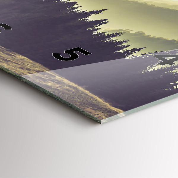 Zegar na ścianę kwadratowy Mgliste górskie zbocza