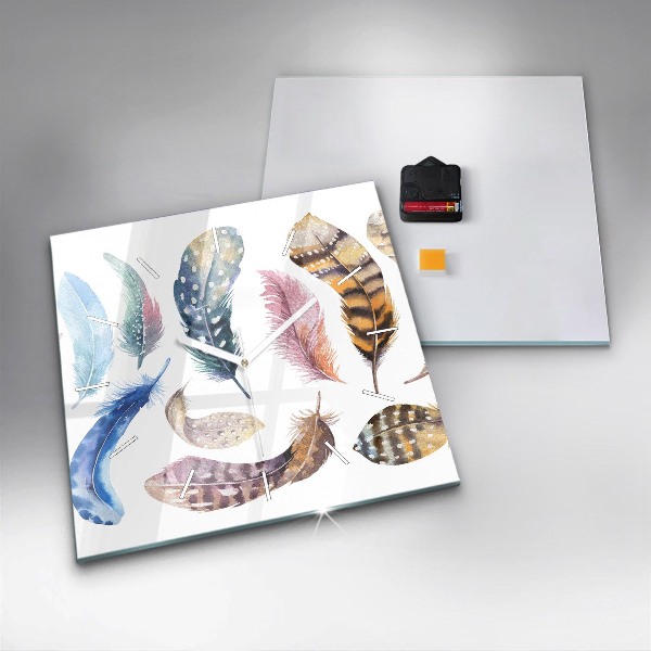 Zegar na ścianę kwadratowy Sztuka retro ilustracja