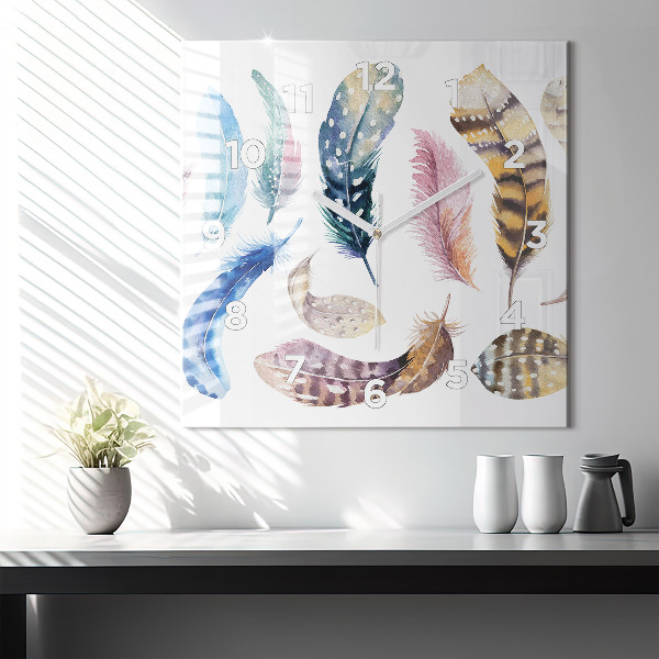 Zegar na ścianę kwadratowy Sztuka retro ilustracja