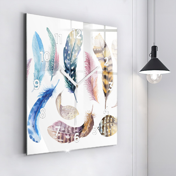 Zegar na ścianę kwadratowy Sztuka retro ilustracja