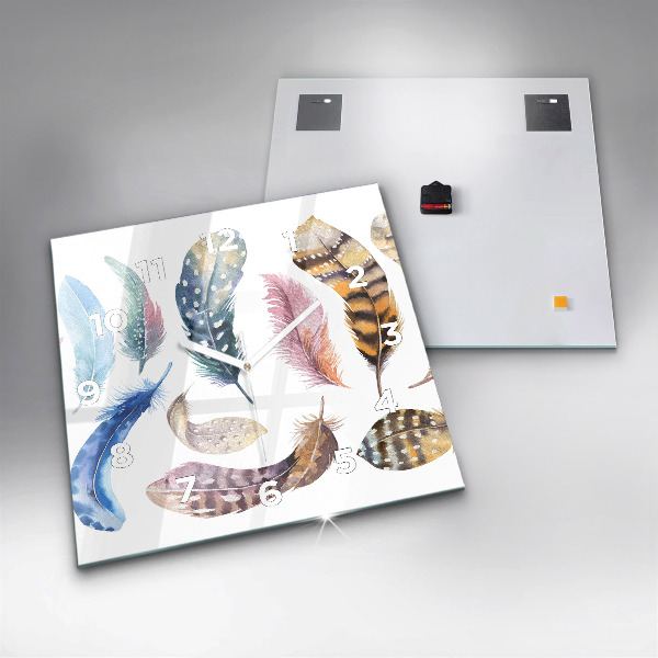 Zegar na ścianę kwadratowy Sztuka retro ilustracja