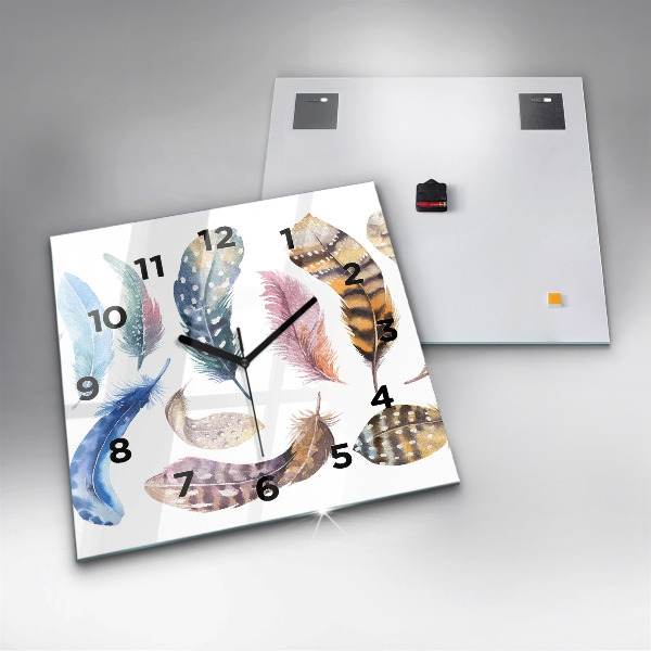 Zegar na ścianę kwadratowy Sztuka retro ilustracja