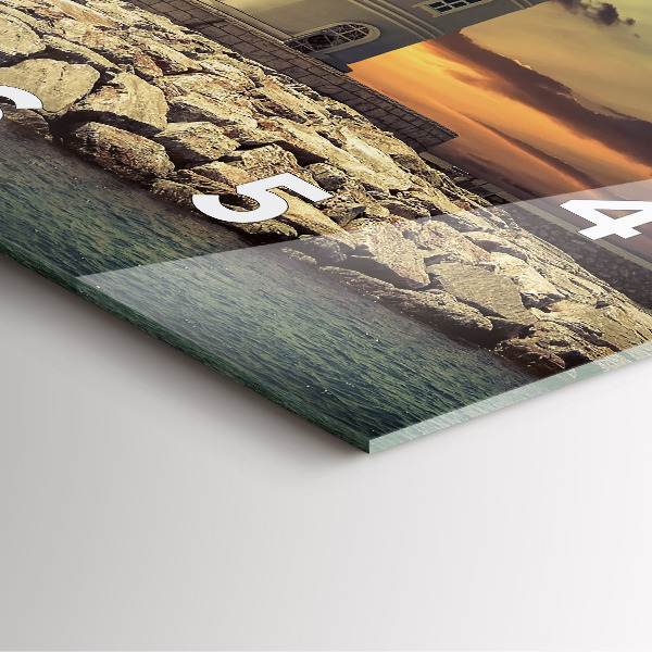 Zegar na ścianę kwadratowy Latarnia morska na wodzie