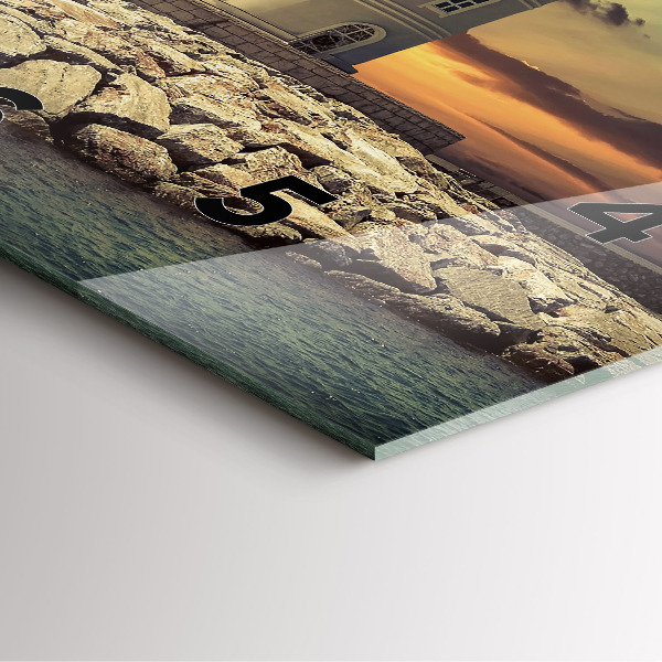 Zegar na ścianę kwadratowy Latarnia morska na wodzie