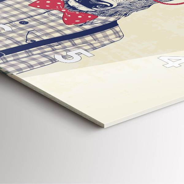 Zegar na ścianę kwadratowy Jeleń w koszuli