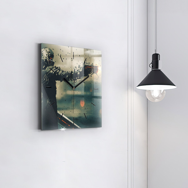 Zegar na ścianę kwadratowy Zabójcza broń gra