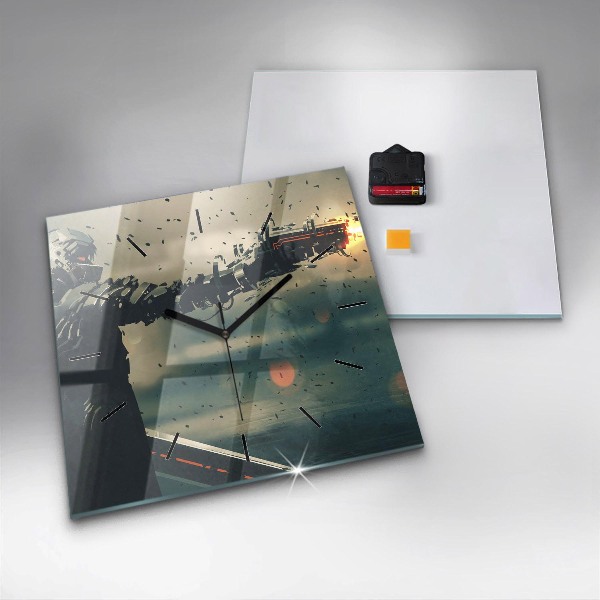Zegar na ścianę kwadratowy Zabójcza broń gra