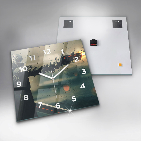 Zegar na ścianę kwadratowy Zabójcza broń gra