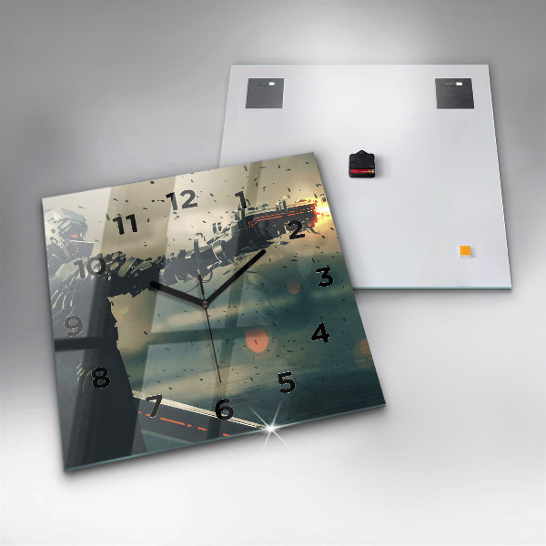 Zegar na ścianę kwadratowy Zabójcza broń gra