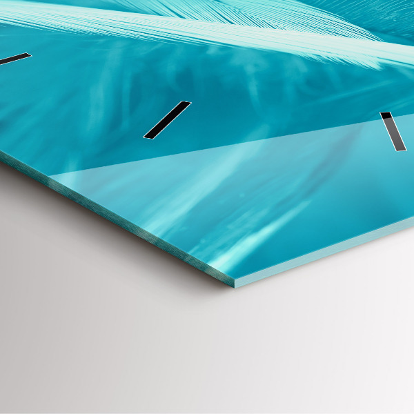 Zegar na ścianę kwadratowy Zielono turkusowe vintage