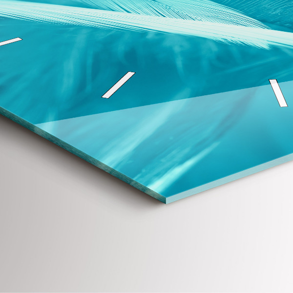 Zegar na ścianę kwadratowy Zielono turkusowe vintage