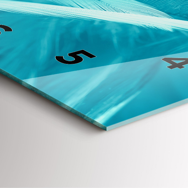 Zegar na ścianę kwadratowy Zielono turkusowe vintage