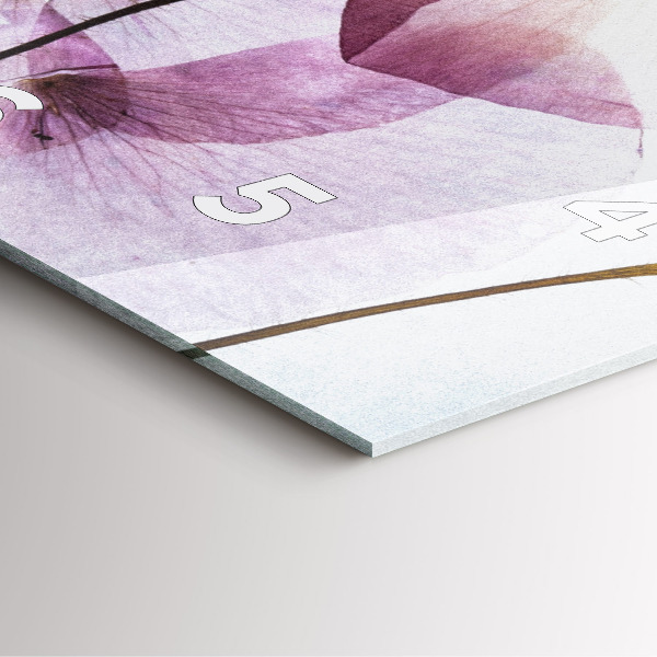 Zegar na ścianę kwadratowy Suche kwiaty maki