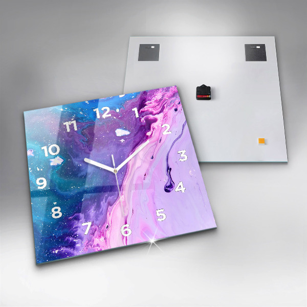 Zegar na ścianę kwadratowy Kolorowe tło