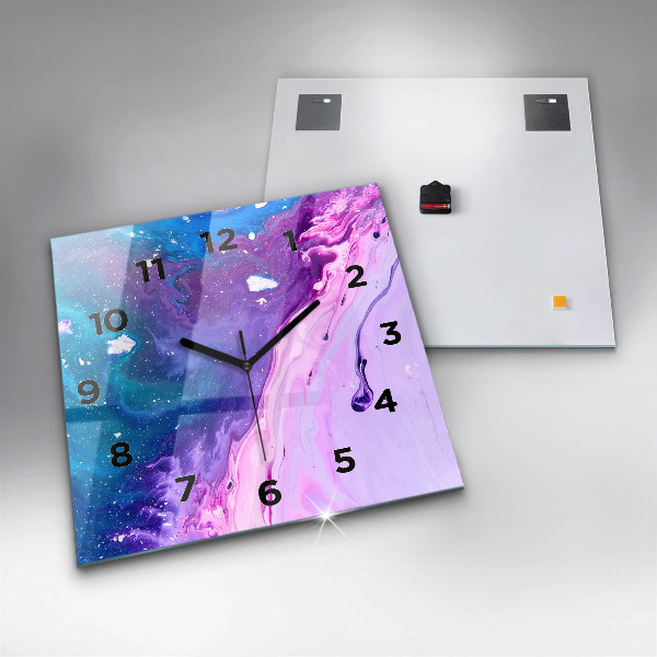 Zegar na ścianę kwadratowy Kolorowe tło