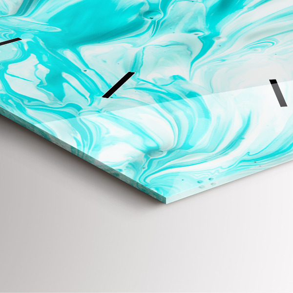 Zegar na ścianę kwadratowy Niebieska abstrakcja