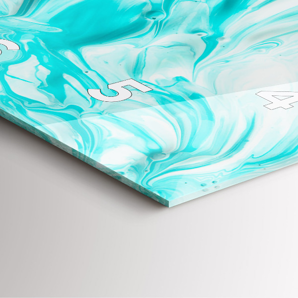 Zegar na ścianę kwadratowy Niebieska abstrakcja