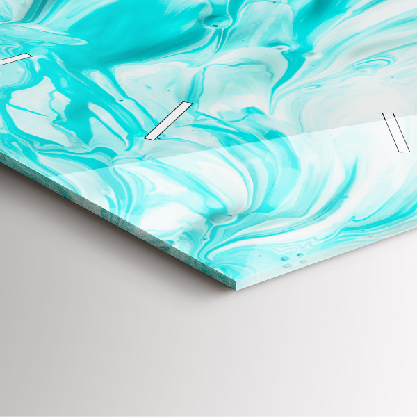 Zegar na ścianę kwadratowy Niebieska abstrakcja