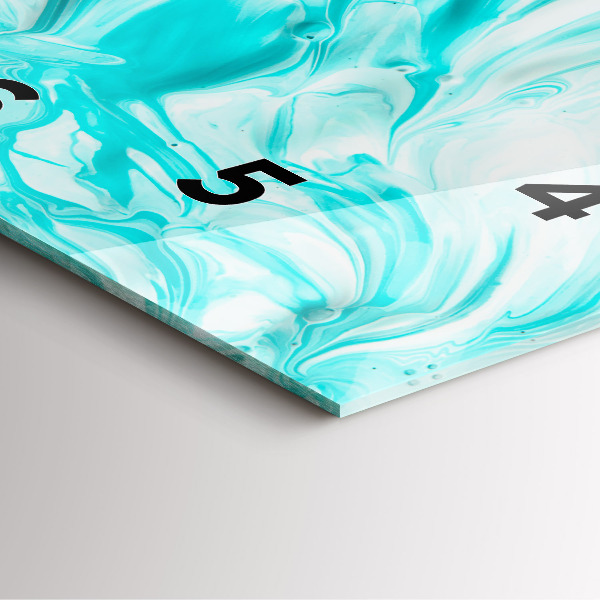 Zegar na ścianę kwadratowy Niebieska abstrakcja