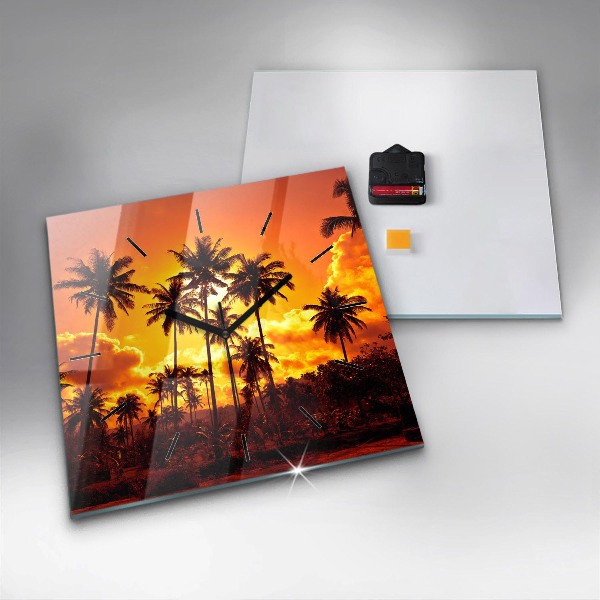 Kwadratowy zegar Tajlandia plaża Klong Prao