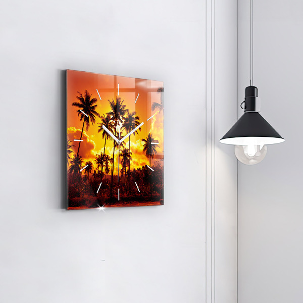 Kwadratowy zegar Tajlandia plaża Klong Prao