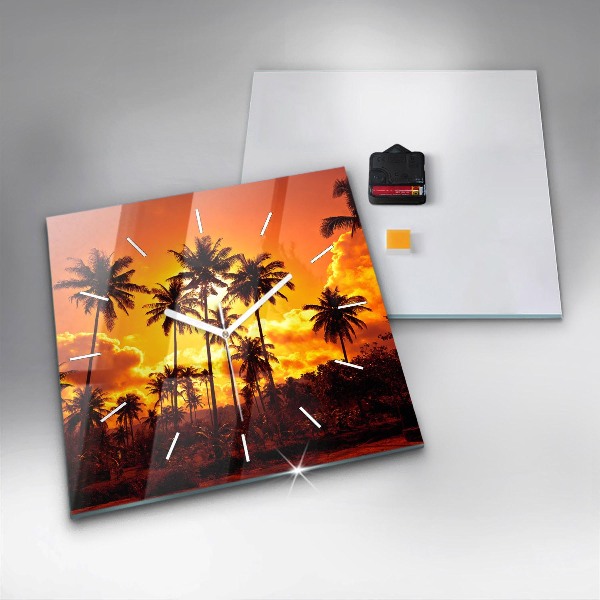 Kwadratowy zegar Tajlandia plaża Klong Prao