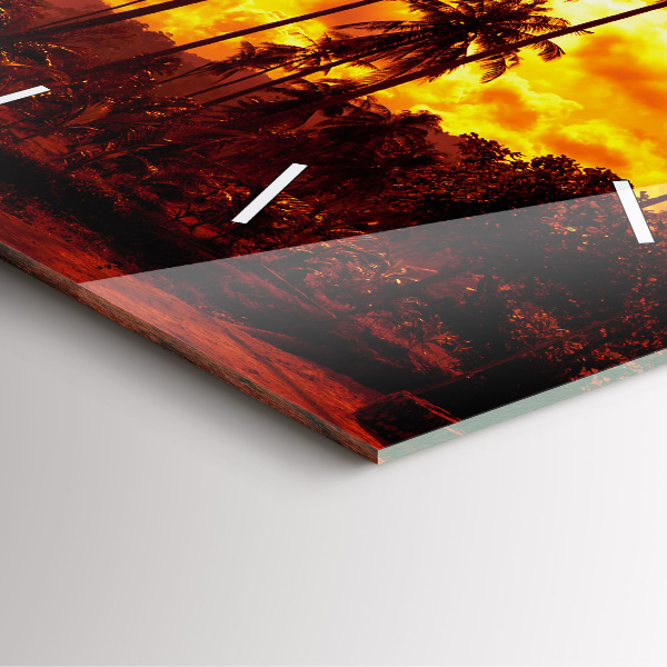 Kwadratowy zegar Tajlandia plaża Klong Prao