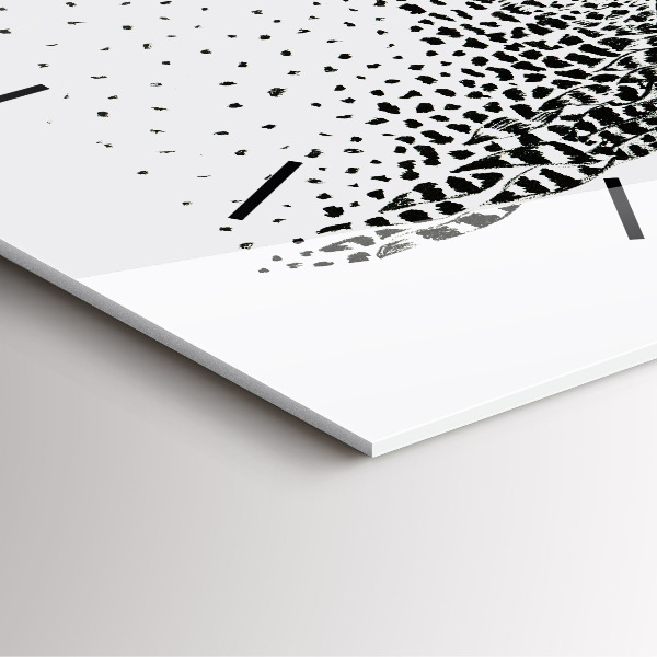 Zegar na ścianę kwadratowy Rysowana sowa w okularach