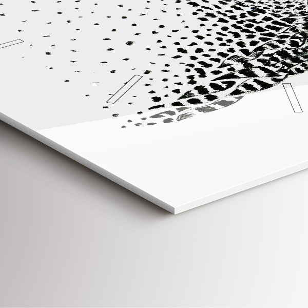 Zegar na ścianę kwadratowy Rysowana sowa w okularach