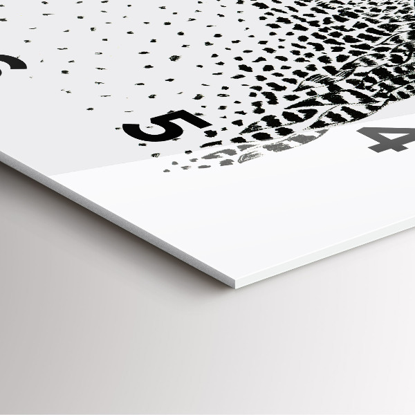 Zegar na ścianę kwadratowy Rysowana sowa w okularach