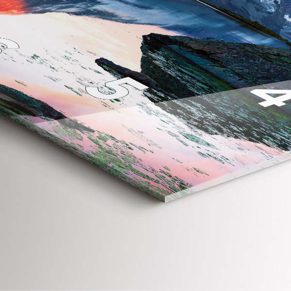 Zegar na ścianę kwadratowy Stellisee Matterhorn jezioro