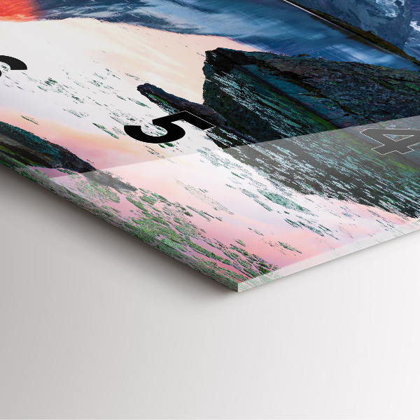 Zegar na ścianę kwadratowy Stellisee Matterhorn jezioro