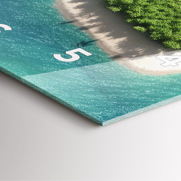 Zegar na ścianę kwadratowy Wyspa serce