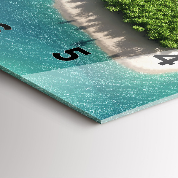 Zegar na ścianę kwadratowy Wyspa serce