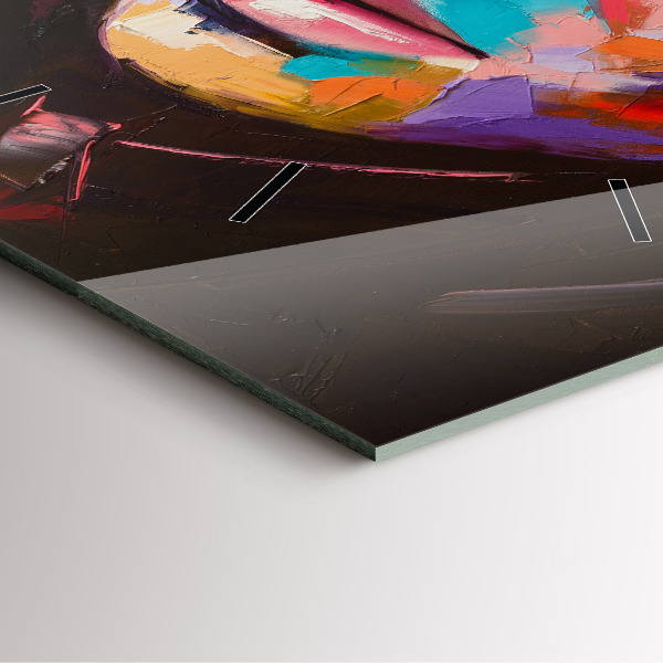 Zegar na ścianę kwadratowy Portret kobiety