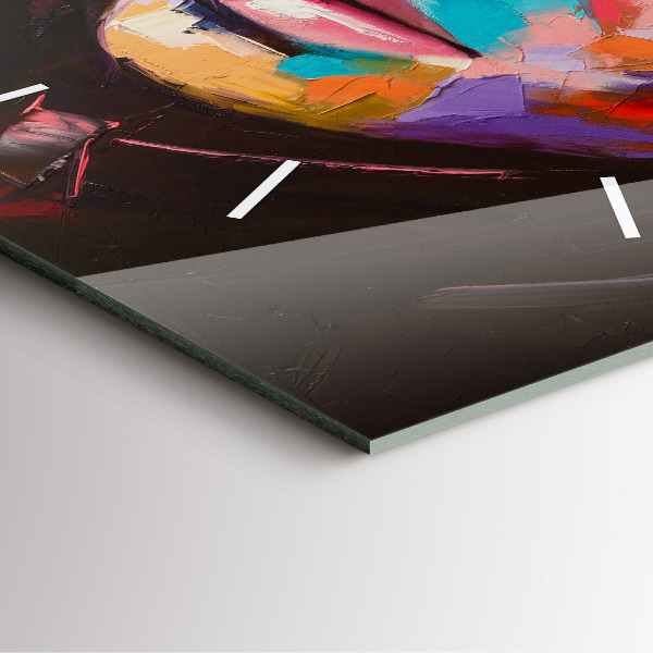 Zegar na ścianę kwadratowy Portret kobiety