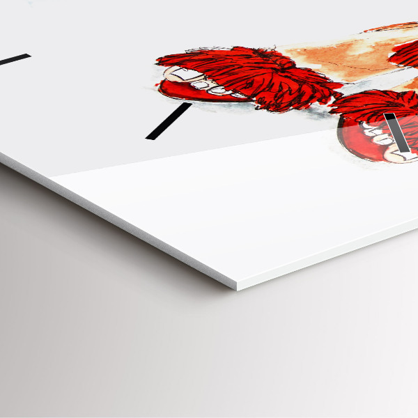 Zegar na ścianę kwadratowy Kobiece Szpilki