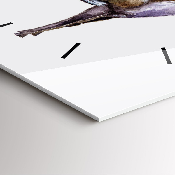 Zegar na ścianę kwadratowy Jeleń król puszczy