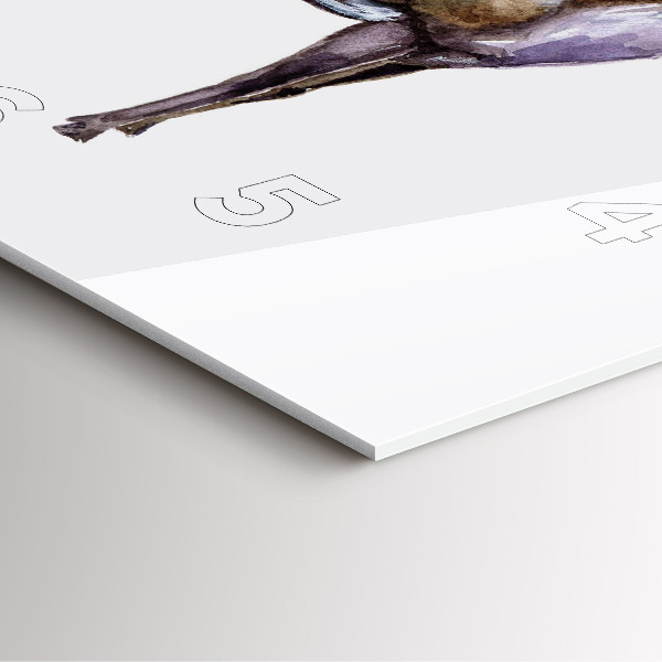 Zegar na ścianę kwadratowy Jeleń król puszczy