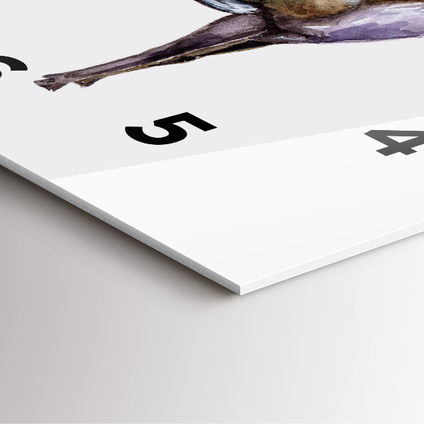 Zegar na ścianę kwadratowy Jeleń król puszczy