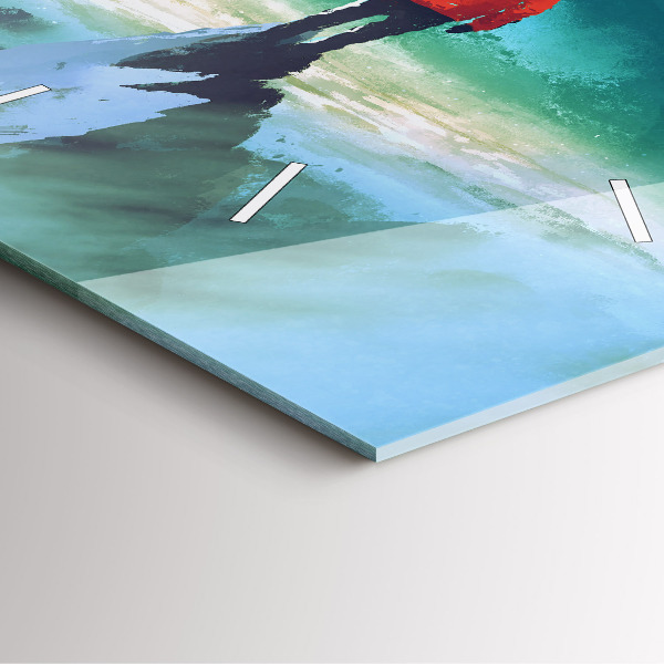 Zegar na ścianę kwadratowy Człowiek na księżycu