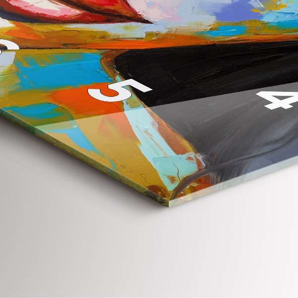 Zegar na ścianę kwadratowy Kolorowa twarz kobiety