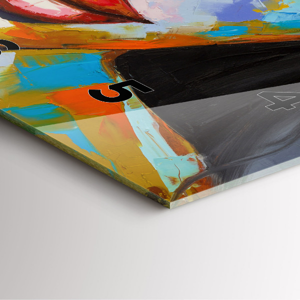 Zegar na ścianę kwadratowy Kolorowa twarz kobiety