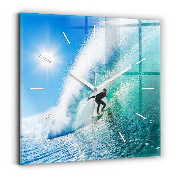 Kwadratowy zegar Surfing na Hawajach