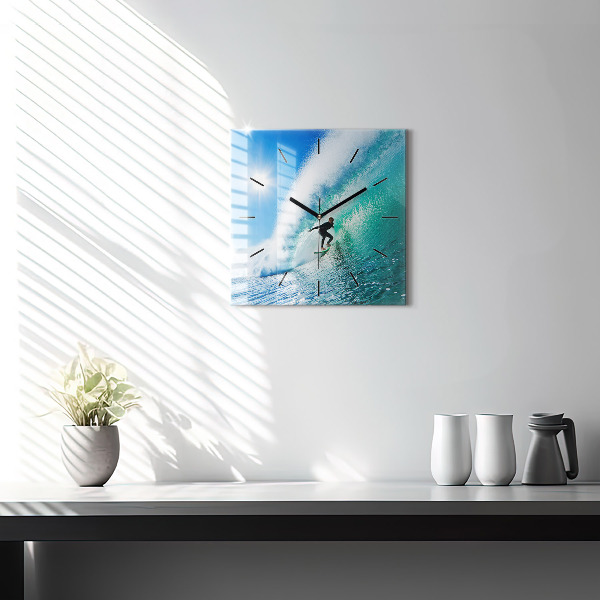 Kwadratowy zegar Surfing na Hawajach