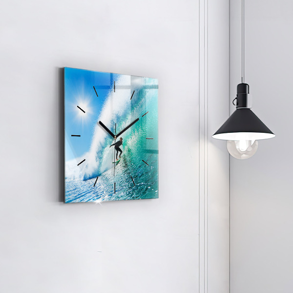 Kwadratowy zegar Surfing na Hawajach