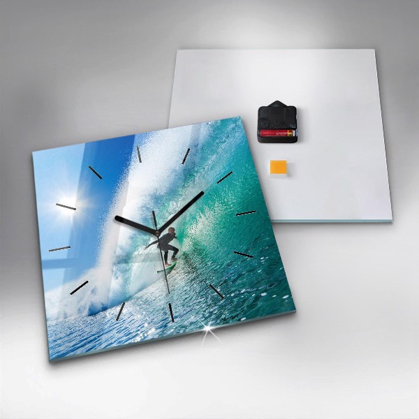 Kwadratowy zegar Surfing na Hawajach