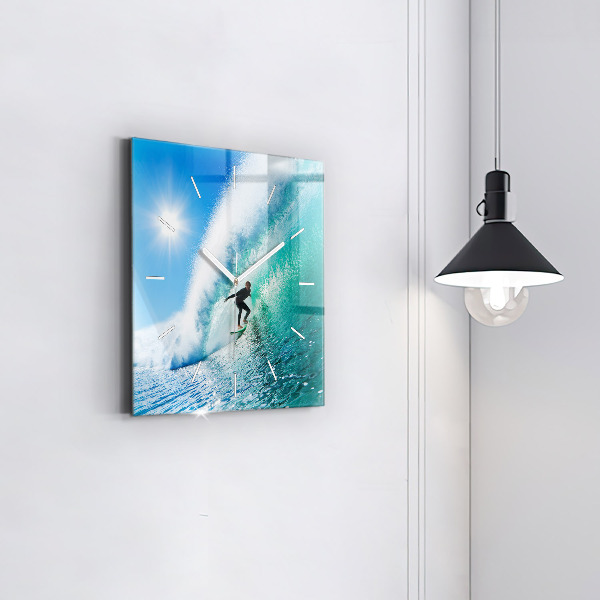 Kwadratowy zegar Surfing na Hawajach