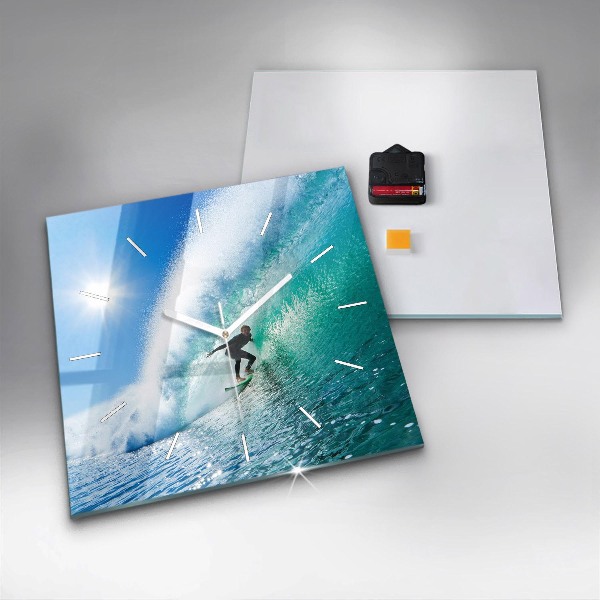 Kwadratowy zegar Surfing na Hawajach