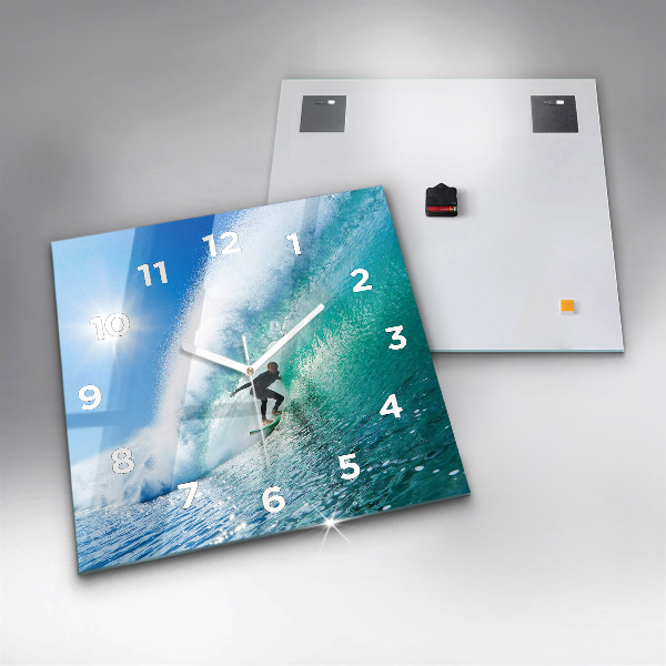 Kwadratowy zegar Surfing na Hawajach